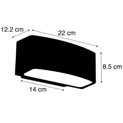 Moderne buiten wandlamp zwart IP44 - Latina