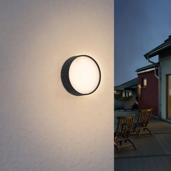 Moderne buiten wandlamp zwart incl. LED IP65 - Dop