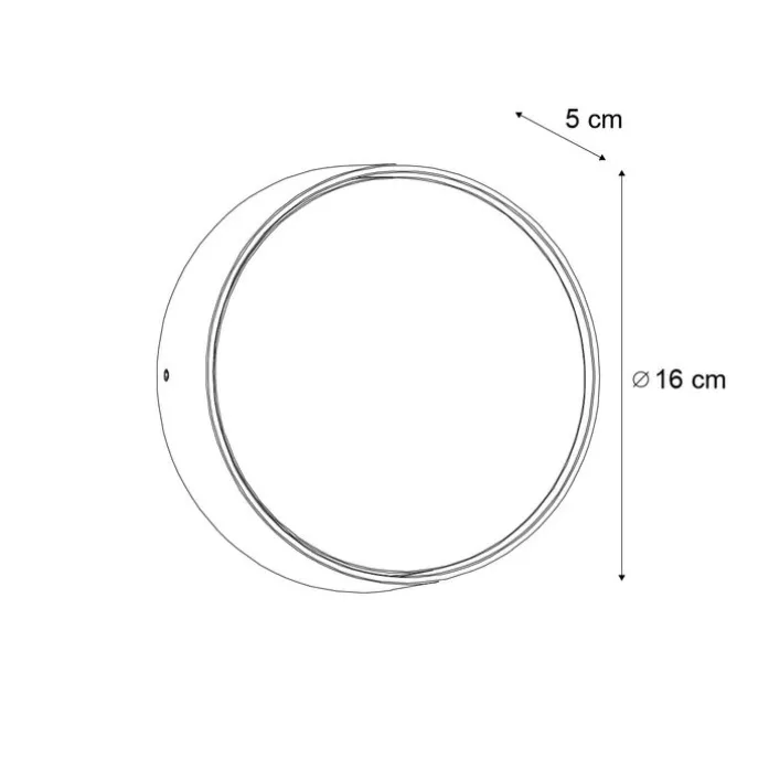 Moderne buiten wandlamp zwart incl. LED IP65 - Dop