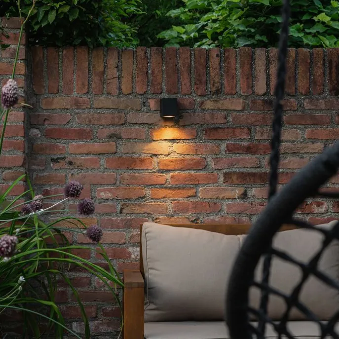 Moderne buiten wandlamp zwart kunststof - Baleno