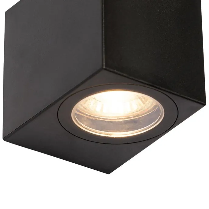 Moderne buiten wandlamp zwart kunststof - Baleno