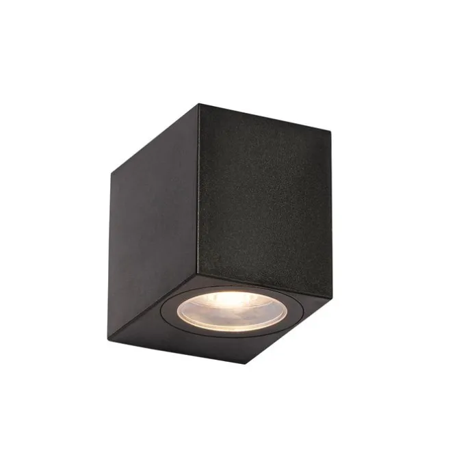 Moderne buiten wandlamp zwart kunststof - Baleno