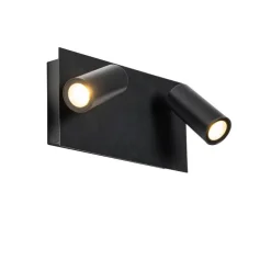 Moderne buiten wandlamp zwart incl. LED 2-lichts IP54 - Simon
