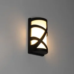 Moderne buiten wandlamp zwart IP44 - Suzie