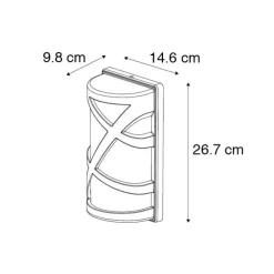Moderne buiten wandlamp zwart IP44 - Suzie