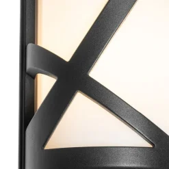 Moderne buiten wandlamp zwart IP44 - Suzie