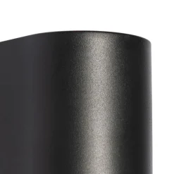 Moderne buiten wandlamp zwart kunststof ovaal - Baleno