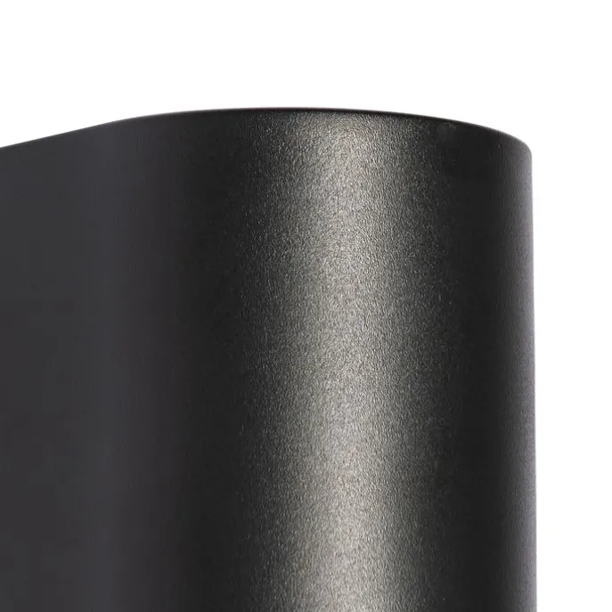 Moderne buiten wandlamp zwart kunststof ovaal - Baleno