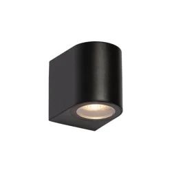 Moderne buiten wandlamp zwart kunststof ovaal - Baleno