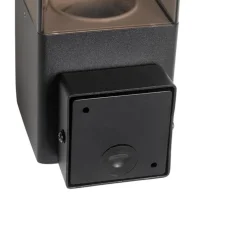 Moderne buiten wandlamp zwart IP44 met smoke glas - Denmark