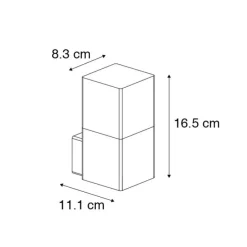 Moderne buiten wandlamp zwart IP44 met smoke glas - Denmark