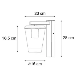 Moderne buiten wandlamp zwart IP44 - Joren