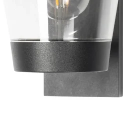 Moderne buiten wandlamp zwart IP44 - Joren