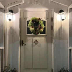 Moderne buiten wandlamp zwart met helder glas - Khana