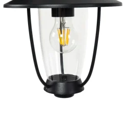 Moderne buiten wandlamp zwart met helder glas - Khana