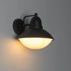 Moderne buiten wandlamp zwart IP44 - Marcel