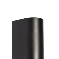 Moderne buiten wandlamp zwart kunststof ovaal 2-lichts - Baleno