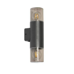 Moderne buiten wandlamp zwart 2-lichts IP44 - Odense