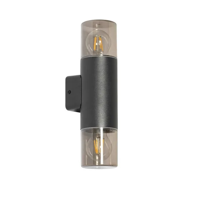 Moderne buiten wandlamp zwart 2-lichts IP44 - Odense