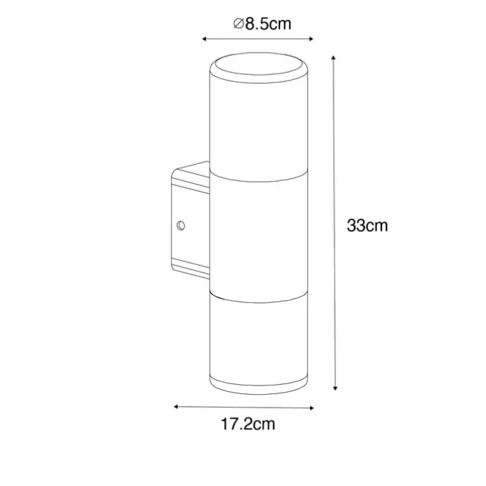Moderne buiten wandlamp zwart 2-lichts IP44 - Odense