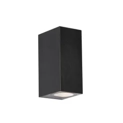 Moderne buiten wandlamp zwart kunststof 2-lichts - Baleno