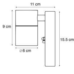 Moderne buiten wandlamp zwart IP44 met schemersensor - Solo