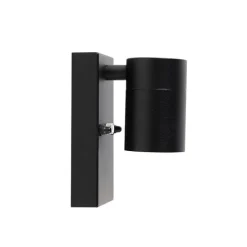 Moderne buiten wandlamp zwart IP44 met schemersensor - Solo