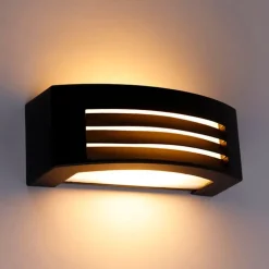 Moderne buiten wandlamp zwart IP44 - Hurricane 1