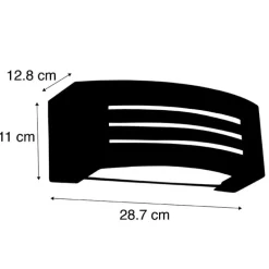 Moderne buiten wandlamp zwart IP44 - Hurricane 1
