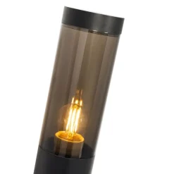 Moderne buiten wandlamp zwart met bewegingssensor IP44 - Rox