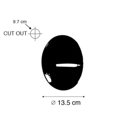 Moderne buiten wandspot zwart incl. LED IP65 - Leti