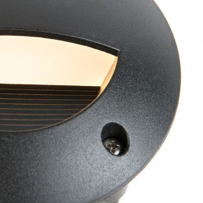 Moderne buiten wandspot zwart incl. LED IP65 - Leti