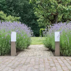 Moderne buitenlamp 45 cm staal - Malios