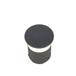 Moderne buitenlamp donkergrijs 12 cm incl. LED - Bar