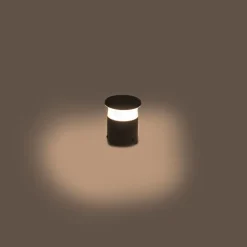 Moderne buitenlamp donkergrijs 12 cm incl. LED - Bar