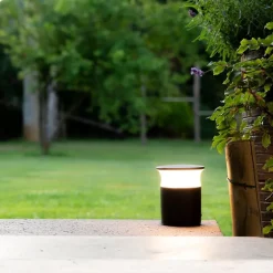 Moderne buitenlamp donkergrijs 12 cm incl. LED - Bar