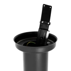 Moderne buitenlamp paal donkergrijs met opaal 110 cm IP44 - Rox