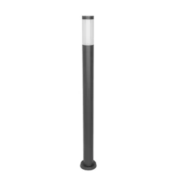 Moderne buitenlamp paal donkergrijs met opaal 110 cm IP44 - Rox