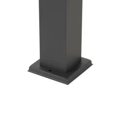 Moderne buitenlamp paal donkergrijs met smoke 45 cm - Malios