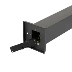 Moderne buitenlamp paal donkergrijs met smoke 80 cm - Malios