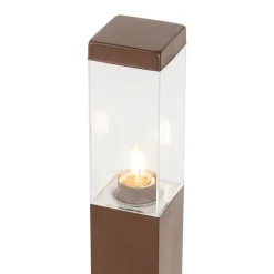 Moderne buitenlamp paal roestbruin 80 cm - Malios