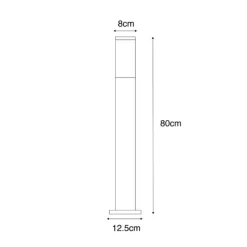 Moderne buitenlamp paal roestbruin 80 cm - Malios
