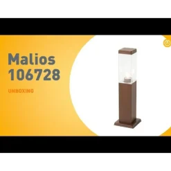 Moderne buitenlamp paal roestbruin 45 cm - Malios