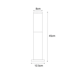 Moderne buitenlamp paal roestbruin 45 cm - Malios