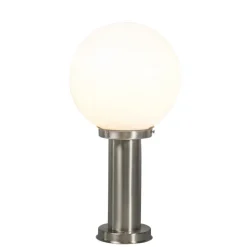 Moderne buitenlamp paal staal RVS 50 cm - Sfera