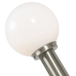 Moderne buitenlamp paal staal RVS 50 cm - Sfera