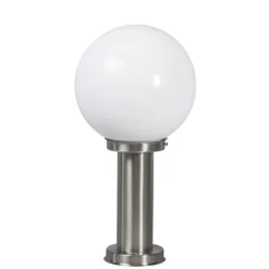 Moderne buitenlamp paal staal RVS 50 cm - Sfera