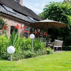 Moderne buitenlamp paal staal RVS 50 cm - Sfera