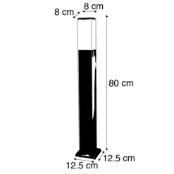Moderne buitenlamp paal staal 80 cm IP44 - Malios