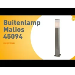 Moderne buitenlamp paal staal 80 cm IP44 - Malios